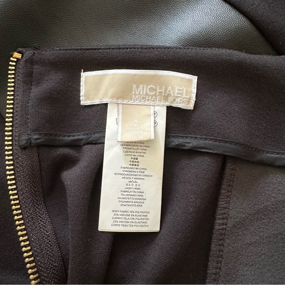 Michael Kors Faux Leather Panel Skirt - Picture 6 of 7